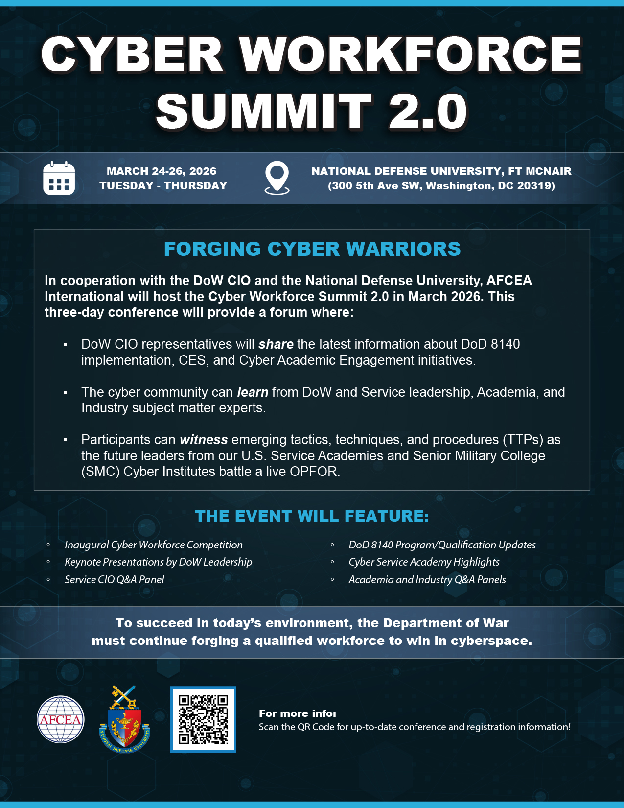 Cyber Workforce Summit 2.0 Flyer
